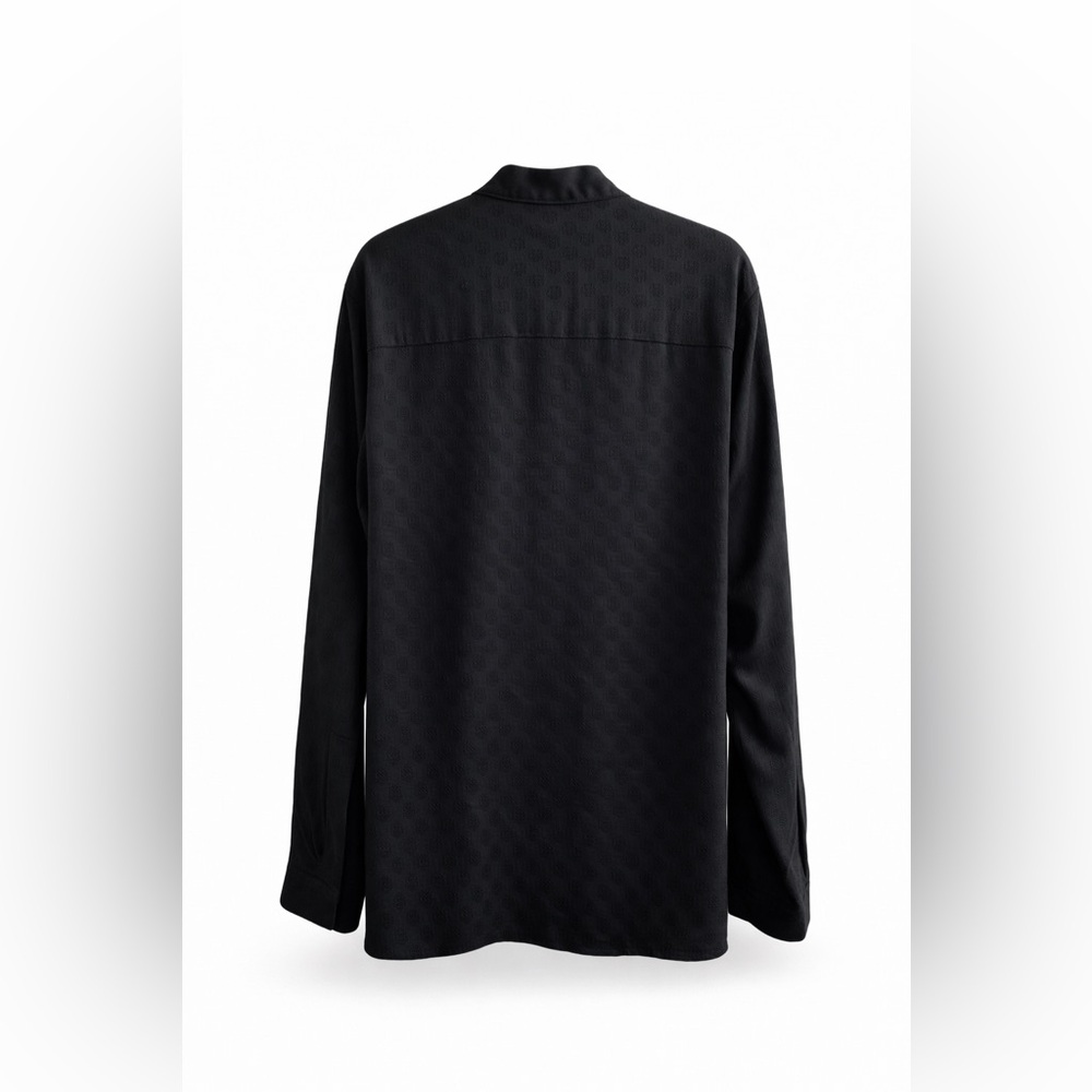Zara Viscose wrap kimono textured shirt in black NWT sz S-M - Picture 4 of 8